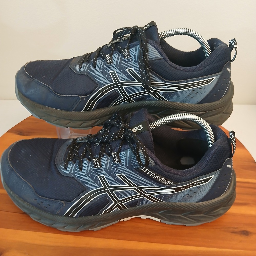 Asics Gel-Venture 9 Mens 12 Extra Wide Blue Trail Running Sneakers 1011B488